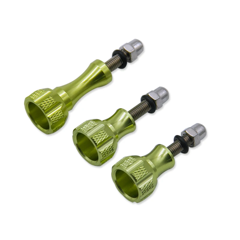 알루미늄 엄지 손잡이 볼트 나사, 삼각대 마운트 캠 액세서리, 고프로 히어로 7 6 5 4 샤오미 Yi 4K Sjcam SJ4000 H9 케이스, 3 개