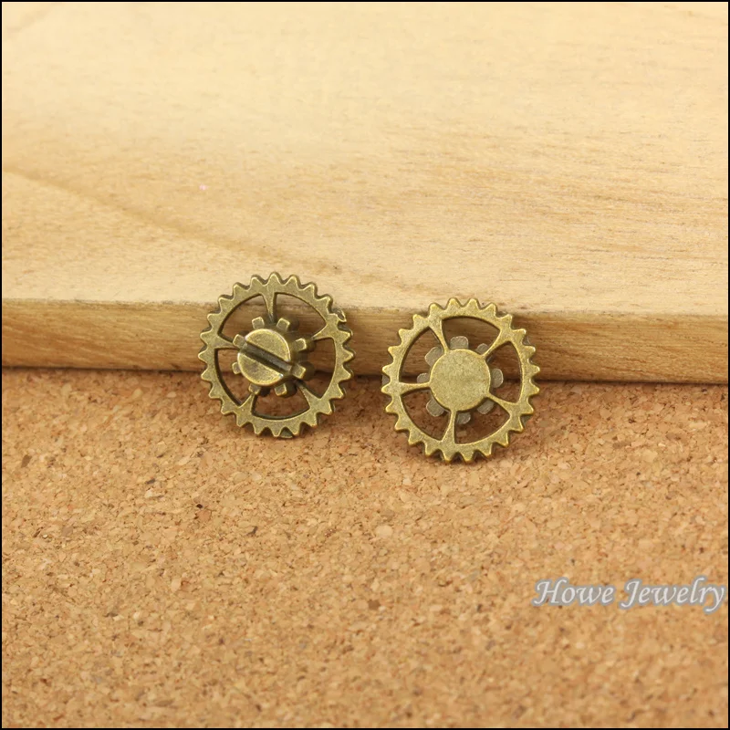 Wholesale 30 pcs Antique bronze Steampunk Gear Pendant Alloy DIY Fashion charm Bracelet Necklace Jewelry Accessories 10087