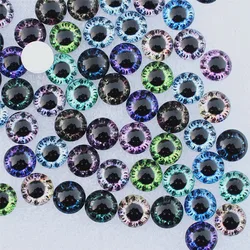 Onebeading 6 8 10 12 14 16 18 20 25mm Random Mixed Round Toys Dolls Eyes Pairs Pattern Glass Flatback Photo Cabochons