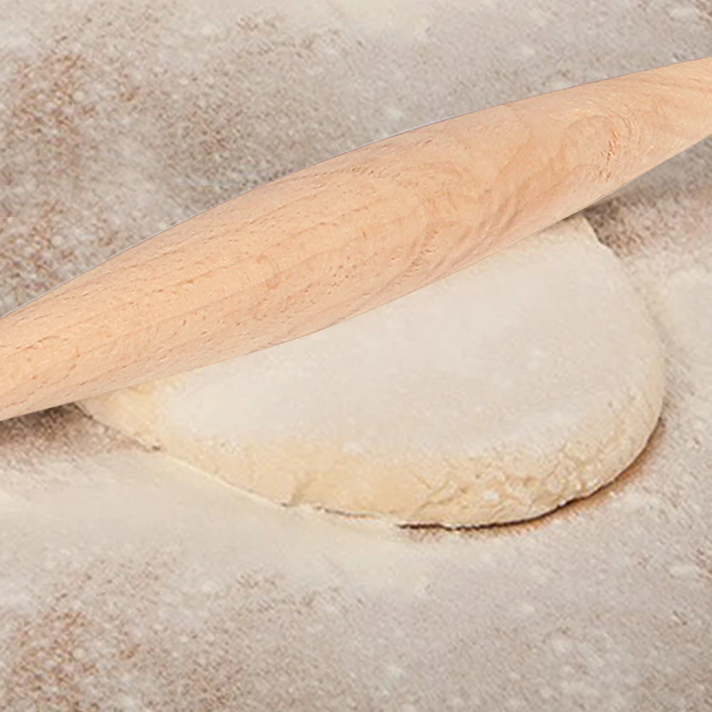 23 cm /28 cm Rolling Pin Wood Fondant Cake Dough Roller Non-Stick Cooking Tool Gadgets Pasta Dumpling Skin Maker Double Tip