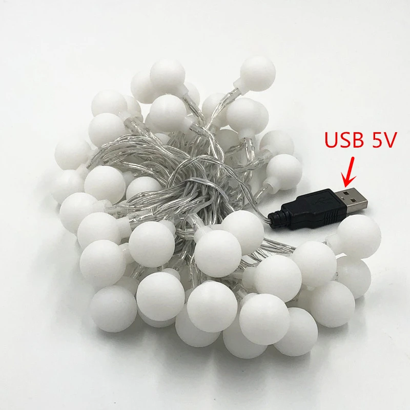 3M/5M/10M Usb 5V Bal Led String Licht Gepersonaliseerde Bruiloft Decoratie Starry String licht Thuis Verjaardag Party Kerst Decor