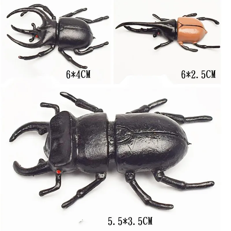 10pcs 5.5cm Simulation beetle Toys Lifelike Model Simulation insect toy nursery teaching aids children's collection toy dress up