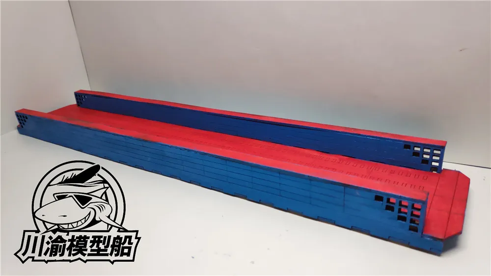 Escala 1/700 Modern Shipyard Dockyard Diorama Plataforma DIY Kit de modelo de montagem de madeira