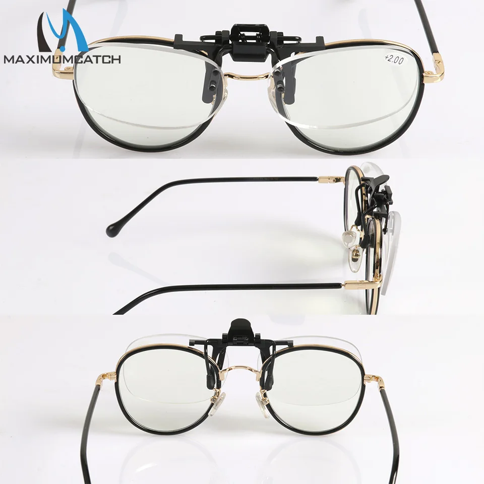 Maximumcatch Clip Presbyopic Square Glasses Przenośne okulary do czytania bez oprawek +1.5 +2.0 +2.5
