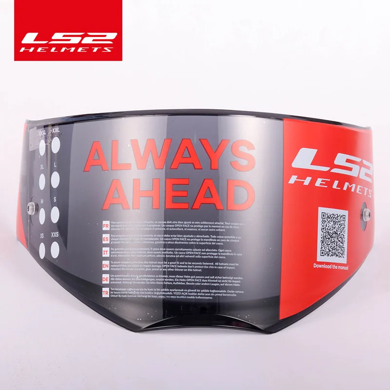 Original LS2 FF390 Breaker Chrome-plated helmet lens silver colorful smoke visor with Anti-fog hole