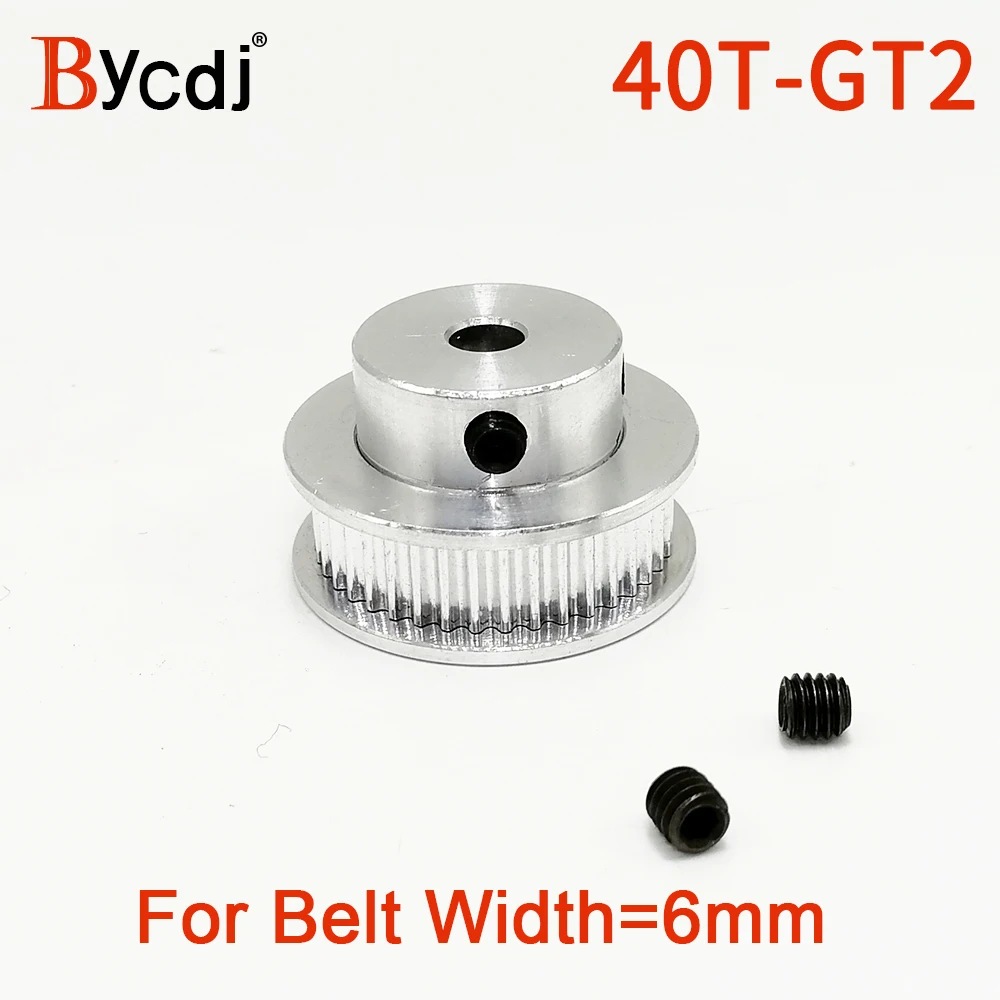 1/5/10pcs 40 teeth GT2 Timing Pulley Bore 5mm 6.35mm 8mm 10mm for width 6mm GT2 Timing Belt Small backlash 2GT Belt 40T 40Teeth