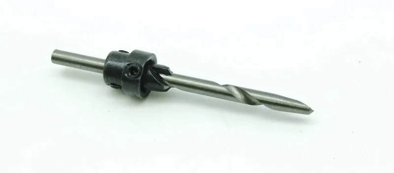 New 7Pcs Tapered Wood Drill Sink hole drilling Countersink Drill Bit Adjustable Stop Collars