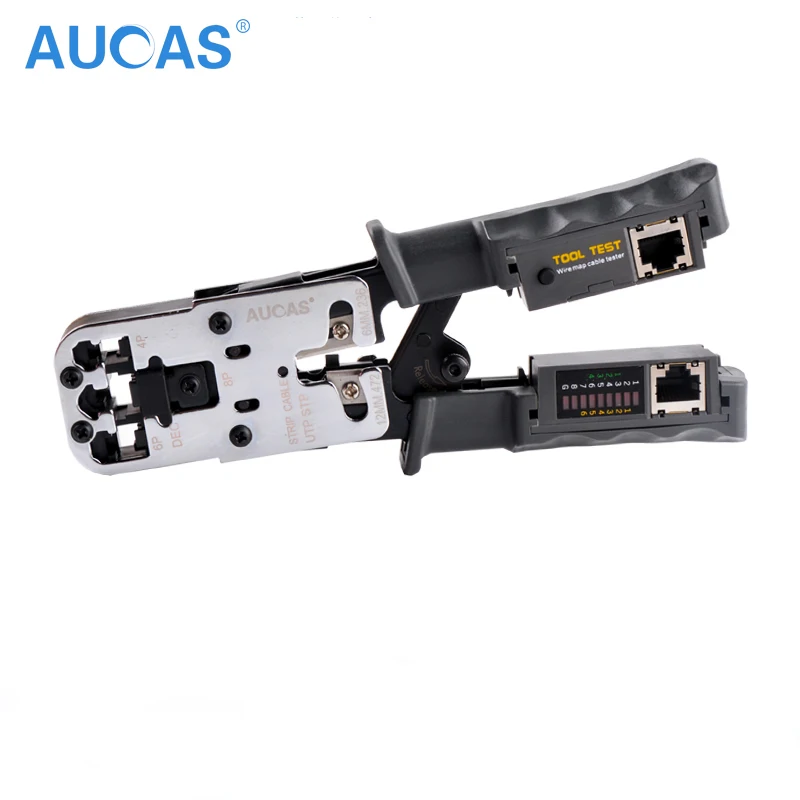 AUCAS High Quality RJ11 RJ45 Multifuction Crimper Network Crimping Tool Piler Portable Crimper Plug PC Pressing Free Shipping