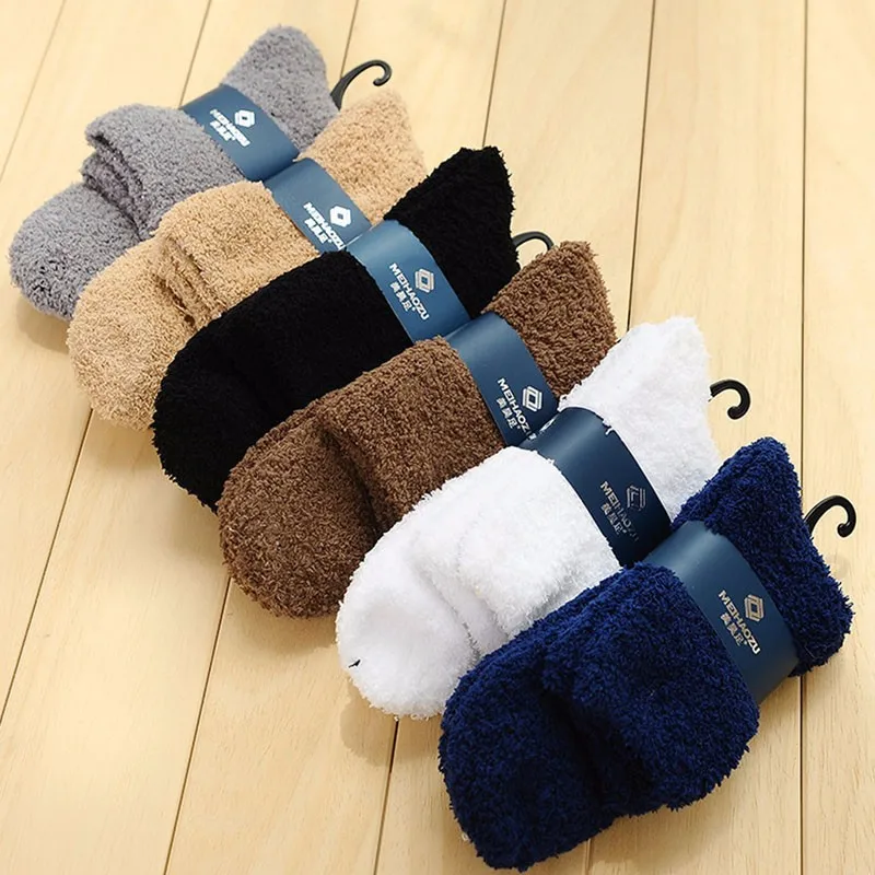 Chaussettes en cachemire extrêmement confortables pour hommes et femmes, chaussettes moelleuses pour la maison, sommeil au sol, chaud, hiver, 7