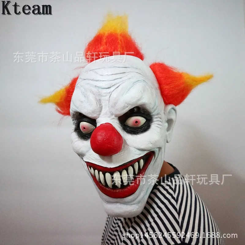 Hot Sale Joker Clown Costume Mask Creepy Evil Scary Halloween Clown Mask Adult Ghost Festive Party Joker Mask Supplie Decoration