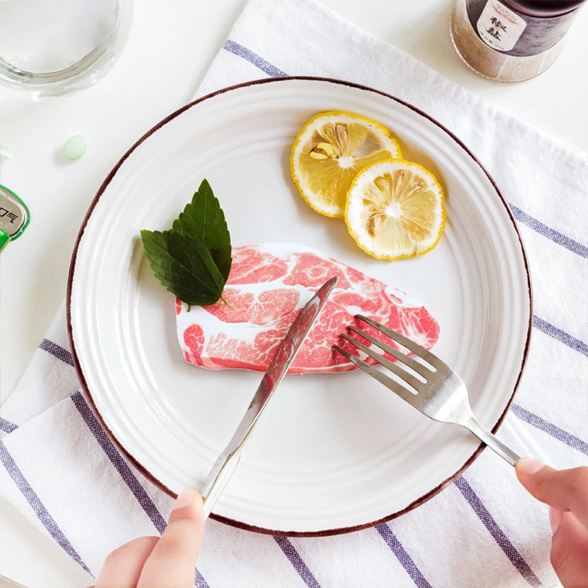 Fleisch Zutaten Notizblock 50 Seiten kreative lustige Haft notizen Brot Kleber Notizen Nachricht Hinweis Aufkleber Büro Schul material