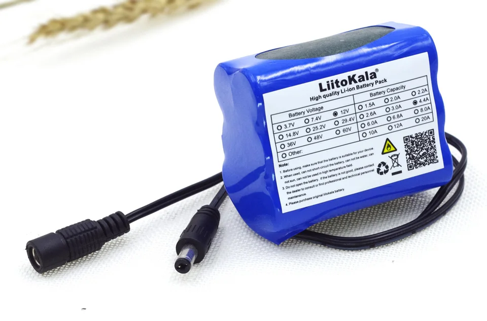 LiitoKala 12 v 4.4 Ah 4400mAh 18650 akumulatory 12.6V PCB bateria litowa płyta ochronna