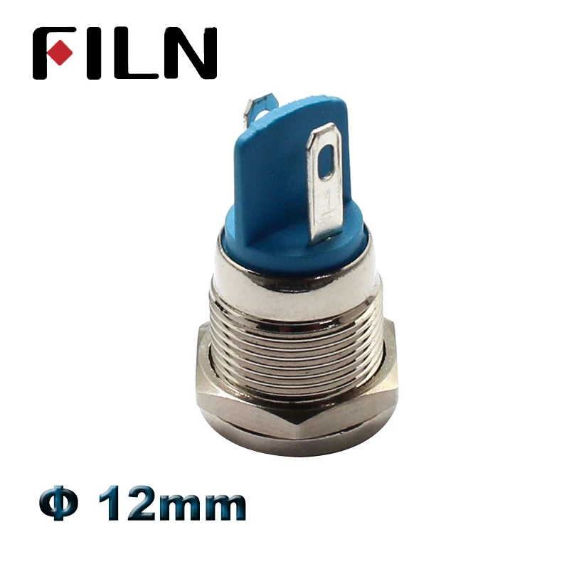 FILN 12mm 12V metal Led Indicator Light pilot lamp car signal light red green blue white amber signal light