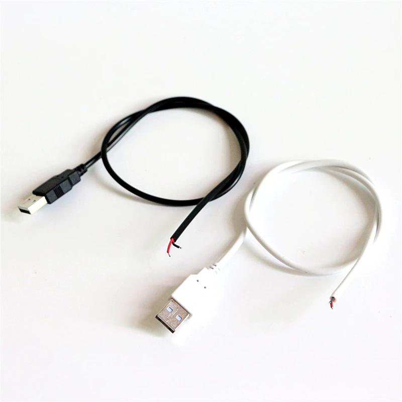 50CM 100CM USB LED Connector Cable line 2pin USB Socket Power Connect Wire Connectors for DC5V Single Color LED Strip Lights