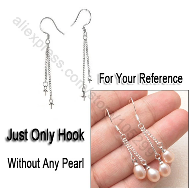 

Fast Shipping 50PCS Lot 925 Sterling Silver Jewelry Findings Double ROLO Lines Earring Hooks Earwire For Beads Pearls