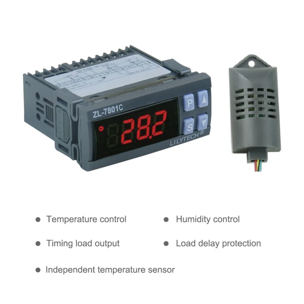 ZL-7801C Poultry Egg Incubator Temperature and Humidity Controller LCD Digital Incubator Incubation Humidity Controller 220V