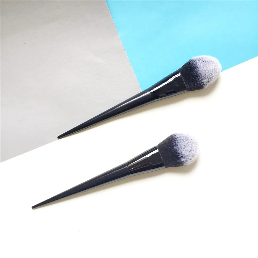 Lock-It Edge Precision Powder Brush #1 - Fluffy Tapered Powder Blush Bronzer Brushes - Beauty Makeup Blender Tool