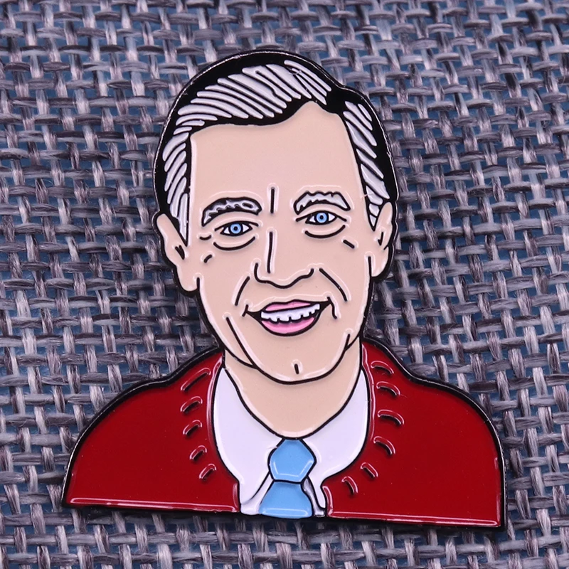 Fred rogers enamel pin Mr. Rogers Neighborhood nostalgic badge for children play is really the work of childhood