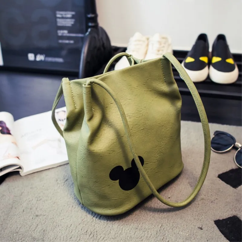 Famous Brand Handbag Women PU Leather Organizer Small Cute Bucket Bag Messenger Feminina Designer Luxury Bags Bolsas De Mujer