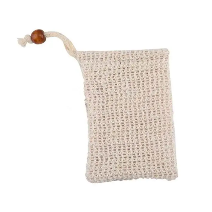 

Natural exfoliating Mesh Soap Saver Sisal Soap Saver Bag Pouch Holder for Shower Bath Foaming and Drying of the Soap SN1075