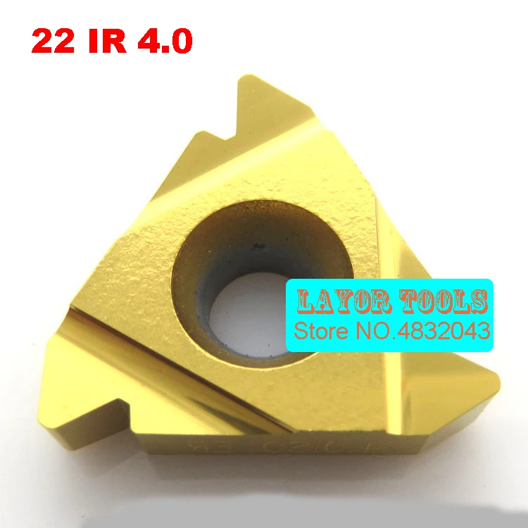 

22 IR 4 0 ISO ,INTERNAL threaded turning Insert,Coating General Type partial profile 60 degree Cutting Steel,PITCH 4.0