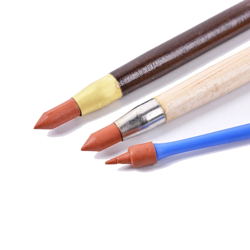 Three-piece sculpture ceramic Student art Remove to fingerprint tools Double-head  do rubber pen hand to do clay tools