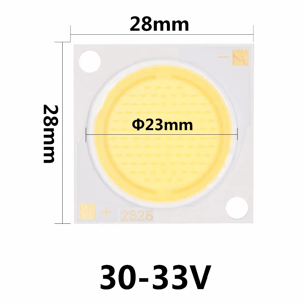 High Power 50W EPISTAR Chip DC30-33V 2828mm Spotlight Buld Cold Warm White LED COB Lamp Chip Light