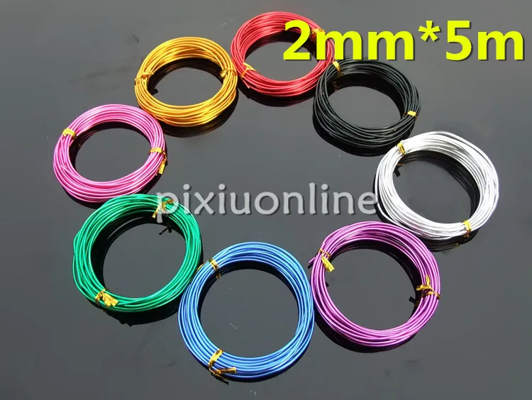 1roll K717 5m colorful Aluminum Wire Metal Oxidation Wires Connecting Lead for DIY Model Making Free Shipping Russia