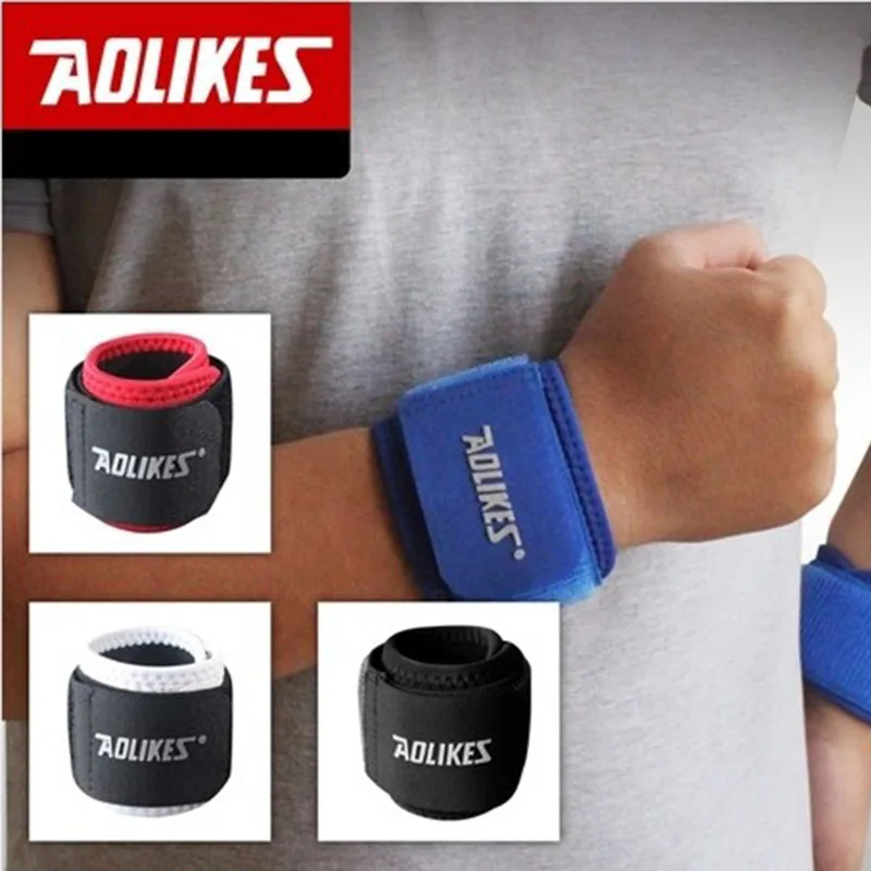 AOLIKES 1PCS Wrist Support Wrap Bracer Wristband Protector Gym Fitness Tennis Sport Wrist Bracelet Bandage Carpal Tunnel Support