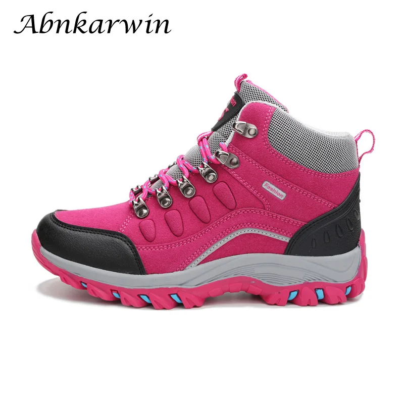 Winter Dames Enkel Outdoor Lederen Wandelschoenen Dames Trekkingschoenen Bergsneakers Tracking Trekking Camping Trekking