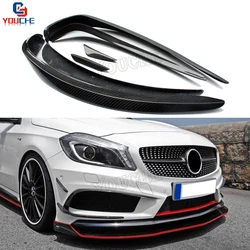 W176 Front splitter Carbon air Canards Splitter For Mercedes W176 A Class A160 A180 A200 A250 A45 AMG Sport Edition 2013 - 2015