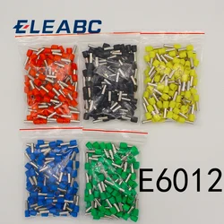 E6012 Tube insulating terminals 6MM2 100PCS/Pack Cable Wire Connector Insulating Crimp Terminal Insulated Connector E-