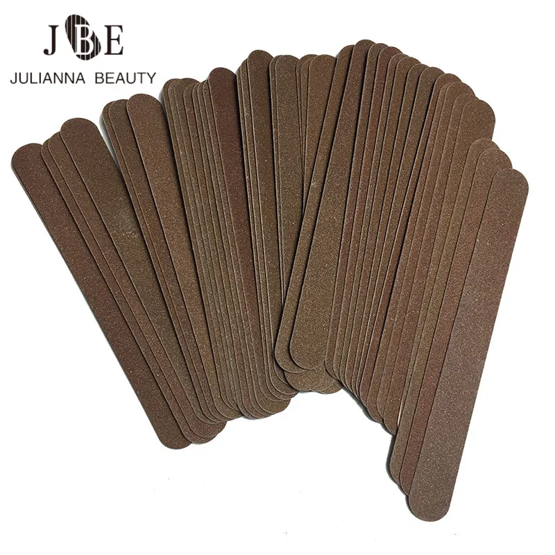 20pcs Brown 18cm Wood Nail Files Disposable Sanding Files Buffing Nail limas para manicura Pedicure Manicure Care Tools