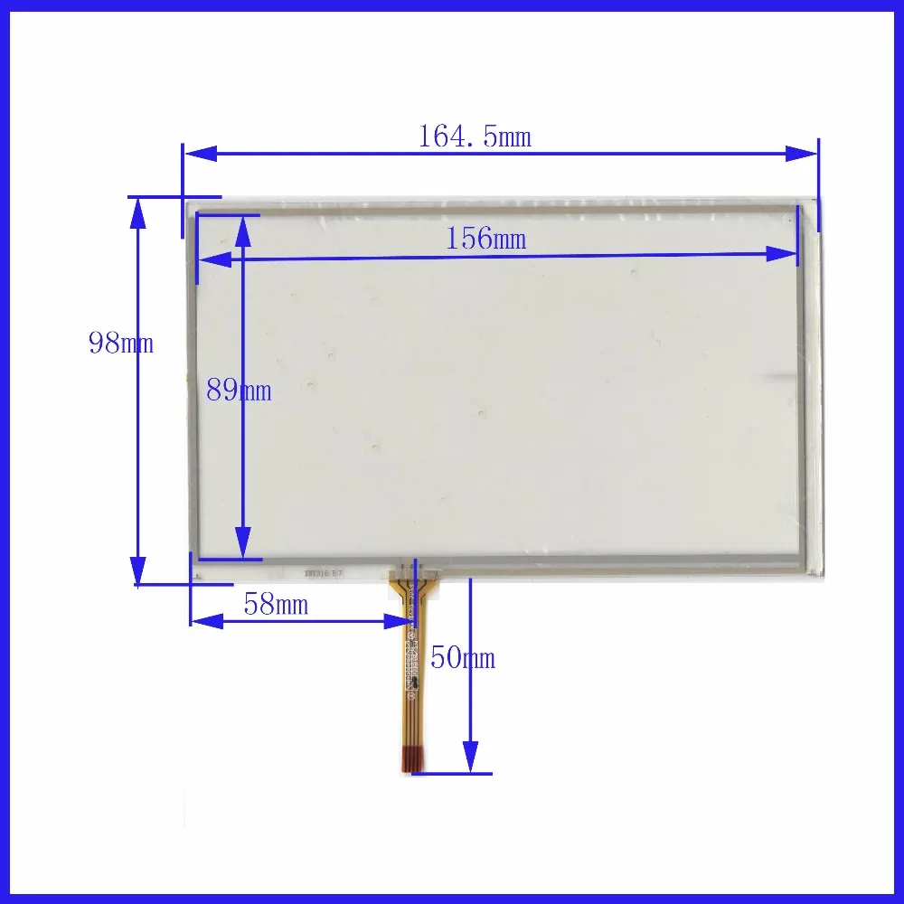 

XWT316 7inch 4 line For Car Resistance touchscreen panel165*99 164mm*98mm this is compatible 164*98TouchSensor FreeShipping