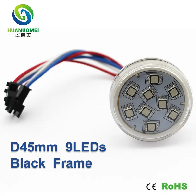 Waterproof Smart SMD5050 45mm 9SMD LED Pixel Module Light UCS1903 RGB LED Digital Lights Full Color Bulb Amusement Lighting