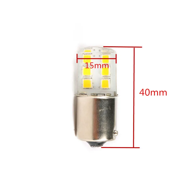 Xenplus 2pcs 1156 Car LED interior light 12 led 5050 SMD BA15S P21W Brake bulb Tail lamp 12V Rear Light Yellow color car-styling