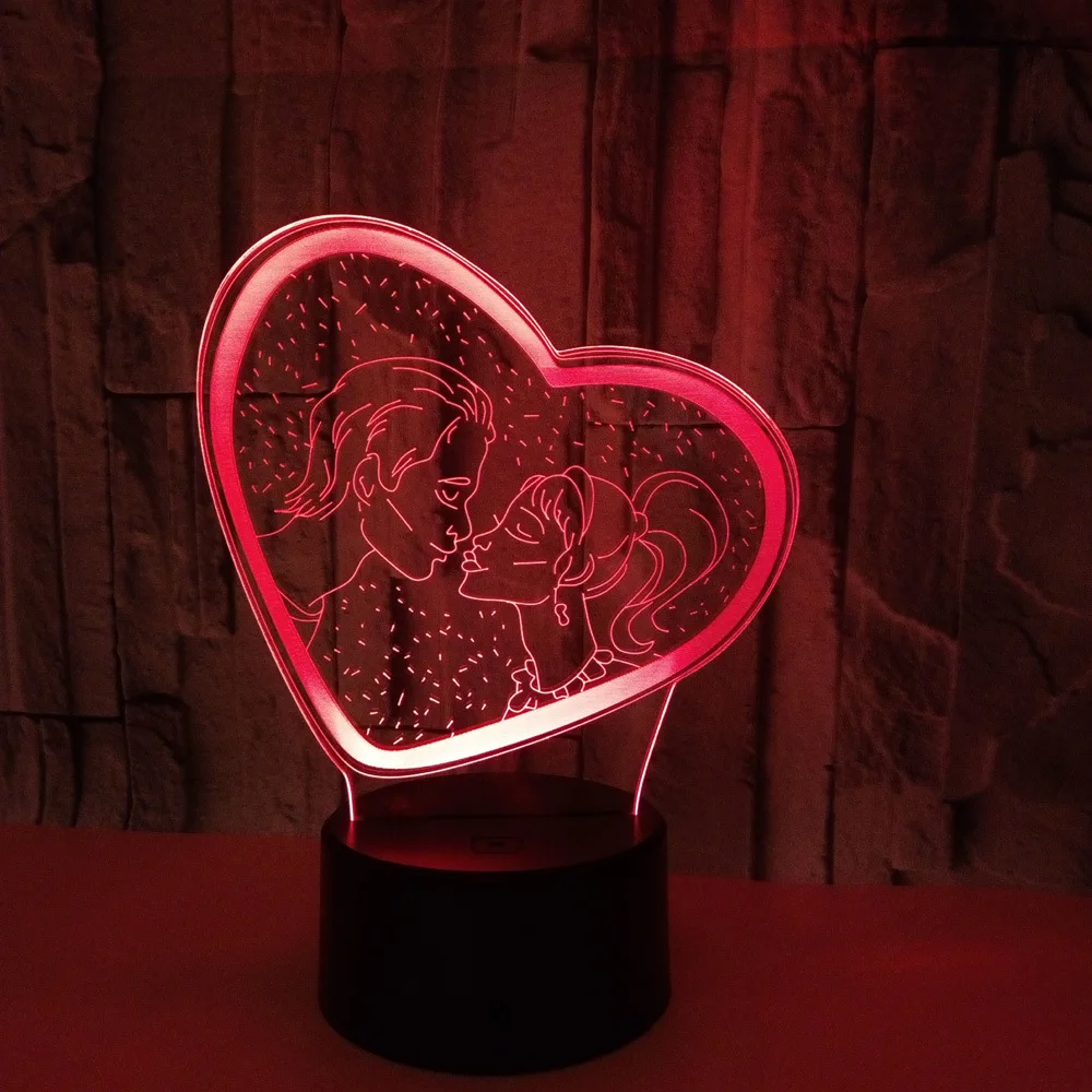 

New Valentine's Day 3d Light Touch Switch 3d Led Led Night Light Luminaria De Mesa Kids Room Light Kids Lamp