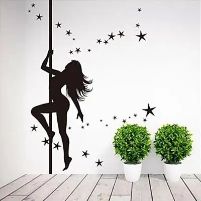 Pole sunshine lady Sexy hot girl bikini tease Wall Sticker Home Decor Decals fashion design DIY custom made sticker Wall Vinyl