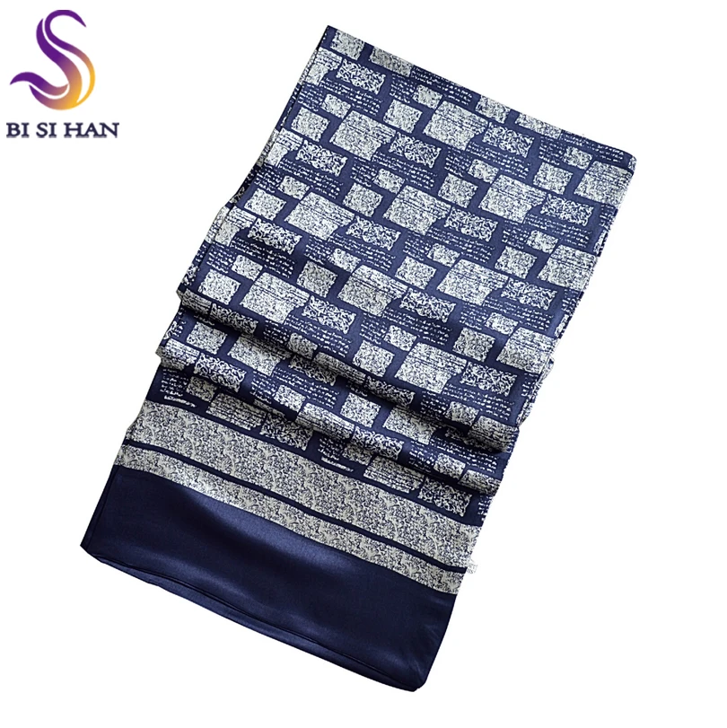 2020 New Arrival Man100% Silk Scarf Printed New Style Brand Male Scarves 160*26cm Man Scarf For Spring Autumn Winter Long Scarf