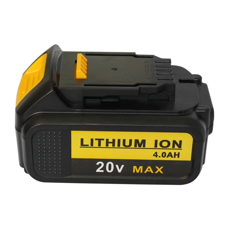

20V 4.0Ah Lithium-Ion Rechargeable Battery with Fuel Gauge for Dewalt DCB204-2 DCB205-2 DCB200-2 DCB204 DCB205 DCB200 DCB203 201
