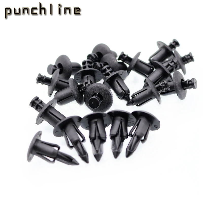 

Fit For Honda, Yamaha, Suzuki, Kawasaki Motorcycle ATV Nylon Fairing Trim Panel Fasteners Clip Rivets 20pcs 6mm Black