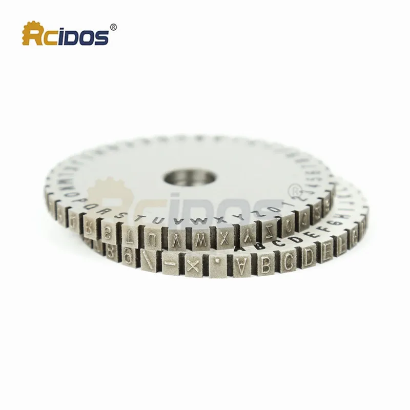 RCIDOS Character plate wheel for YL-360 Manual nameplate marking machine,2/2.5/3/4/5/6mm Solid/Dotted style available,1pcs price