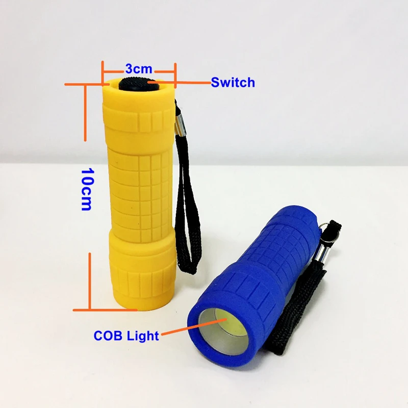 Powerful Mini Flashlight Battery Portable Waterproof COB Penlight Plastic Torch AAA  Inspection Camping Lamp