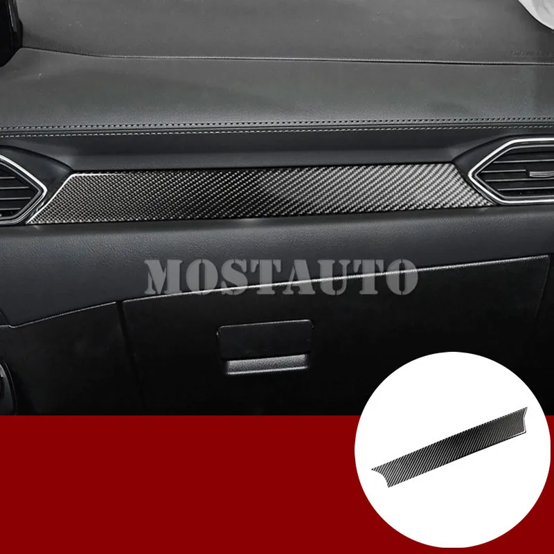 

For Mazda CX-8 Carbon Fiber Dashboard Glove Box Molding Trim Cover 2018-2019 1pcs Car Accessories Interior Car Decor Car Trim