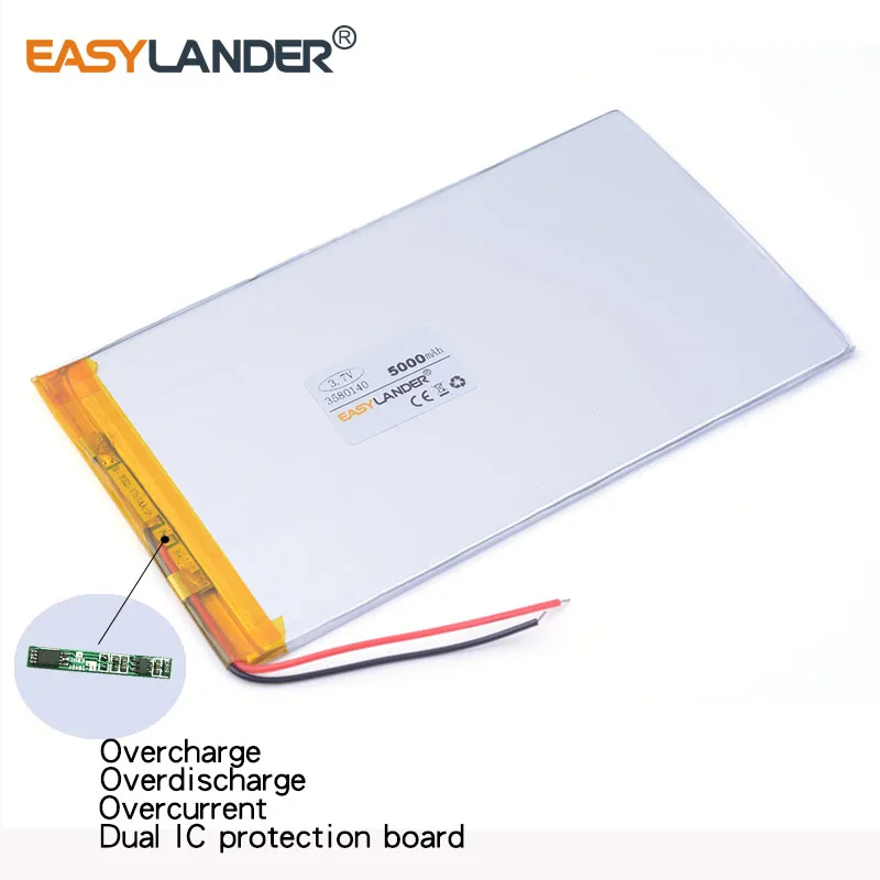 بطارية ليثيوم بوليمر ليثيوم قابلة لإعادة الشحن ، V ، ion mAh ، Chuwi V88 ، V971 ، m9 ، Pipo ، Tablet ، PC