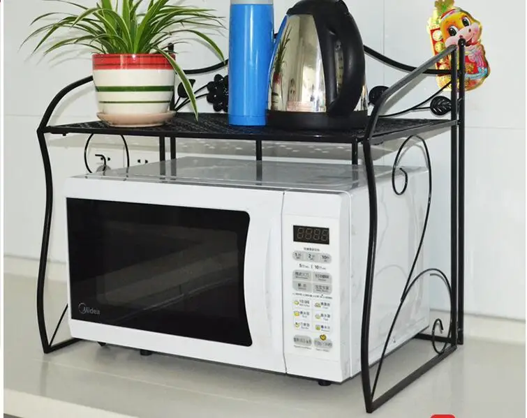 wrought iron microwave oven rack shelf The ground double oven