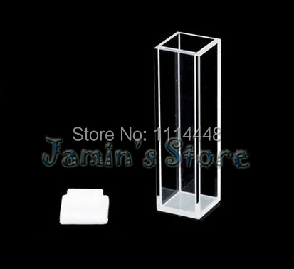 New Standard 10 mm 3.5ml Fluorescence Quartz Cuvette with PTFE Stopper