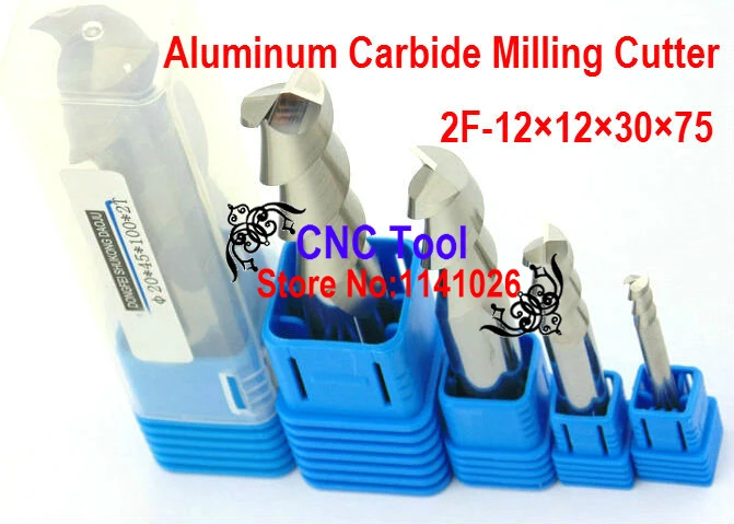 2F-12*12*30*75 Alluminio Carburo frese, Carburo di CNC fresa, strumento tornio, boring bar, cnc, macchina