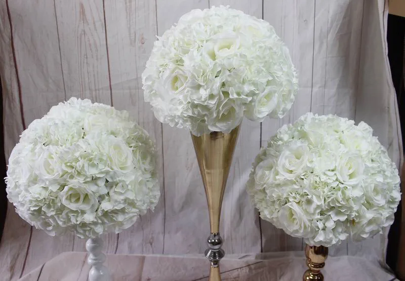 SPR Free shipping!10pcs/lot 35CM DIA. wedding artificial hydrangea ROSE flower ball table flowers centerpiece  decoration