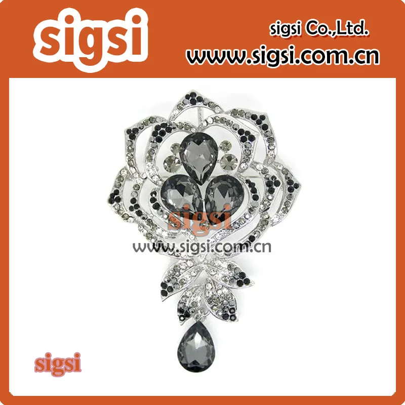 

temperamental rhinestone brooch